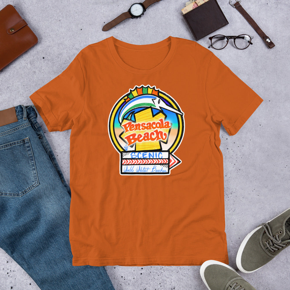 Pensacola Beach Sign Unisex t-shirt