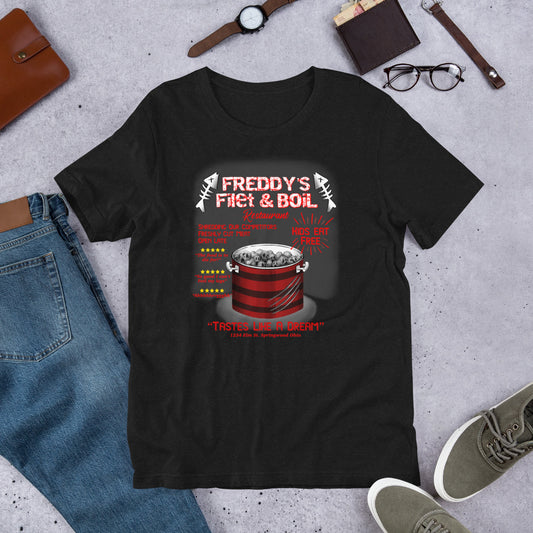 Freddy’s Filet and Boil Unisex t-shirt