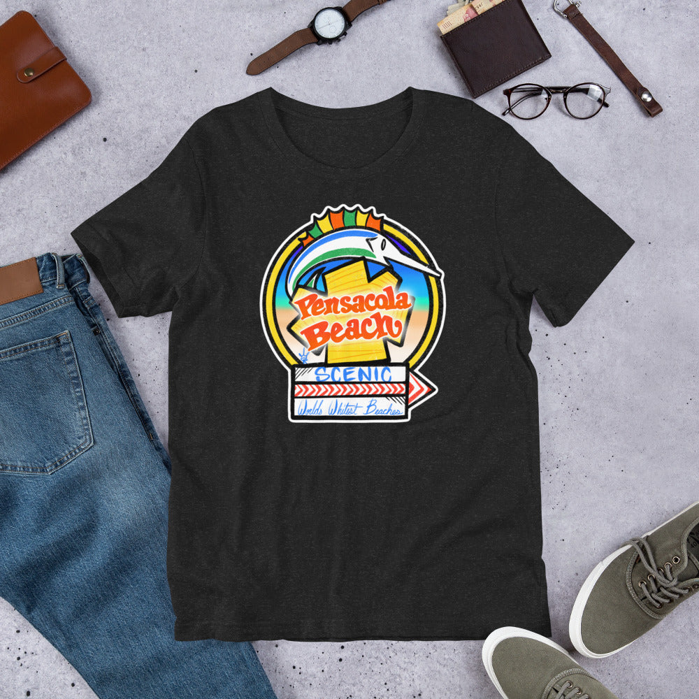 Pensacola Beach Sign Unisex t-shirt