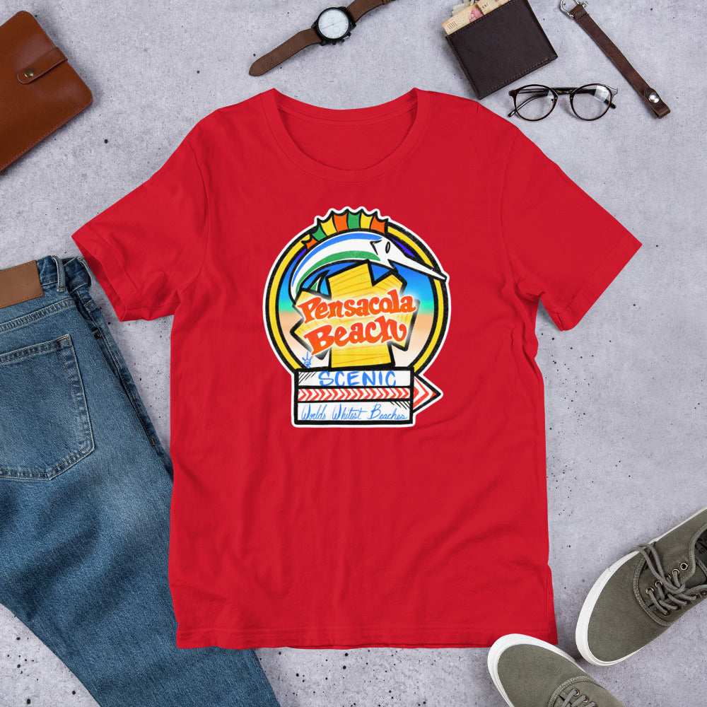 Pensacola Beach Sign Unisex t-shirt