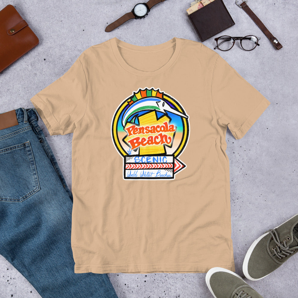 Pensacola Beach Sign Unisex t-shirt